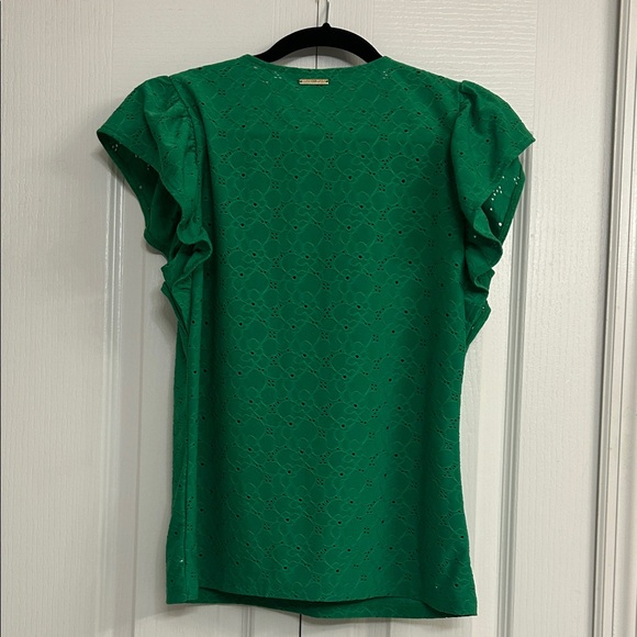 MICHAEL Michael Kors Emerald V-Neck Flutter Sleeve Blouse - Picture 2 of 3